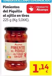 Auchan - Pimientos Del Piquillo Al Ajillo En Tiras