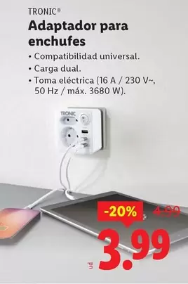 Tronic - Adaptador Para Enchufes