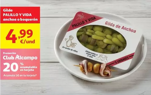 Palillo Y Vida - Gilda De Anchoa Est 5 Ud 110 Gr