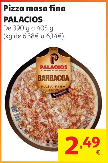 Pizza Masa Fina Bbq Palacios 400 G                          