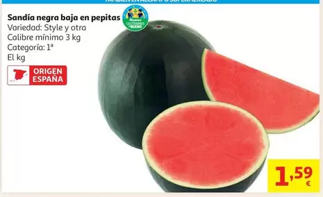 Sandía Negra Baja En Pepitas