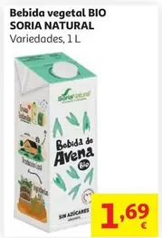Bebida Avena Bio Soria Natural 1 L