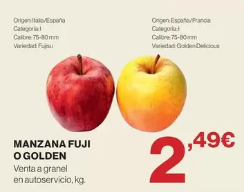 origen - Manzana Fuji O Golden