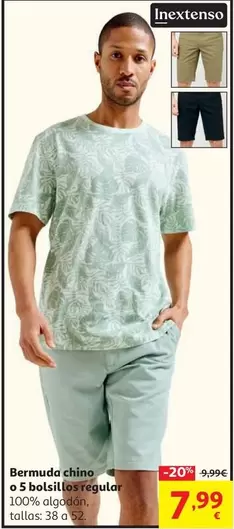 Inextenso - T2bsc120500048-Bermuda Chino Regular#38 Verd6               