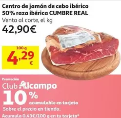 Jamon Cebo Iberico 50% Raza Iberica Cumbre Real Centro