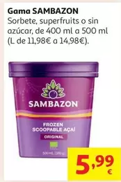 Sambazon - Sorbete Acai Organico 500ml