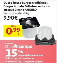 Angulo - Queso Fresco Burgos Tradicional, Burgos Blando, Villalon, Reducido En Sal O Cincho
