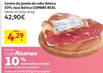 Jamon Cebo Iberico 50% Raza Iberica Cumbre Real Centro