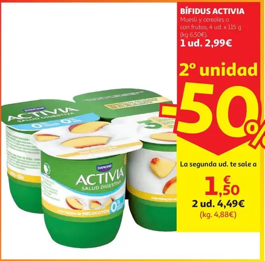 Bif.Desn.C/Melocot.S/Azu.Añad.Activia 4x120g