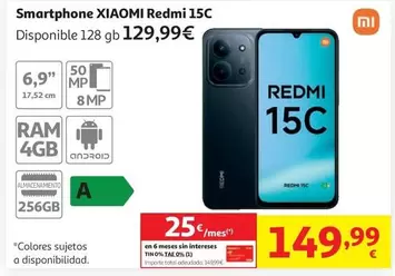 Smartphone Redmi 15c Midnight Black Xiaomi 4gbram256gb      