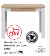 Mesa De Cocina Extensible Con Cajón Gina