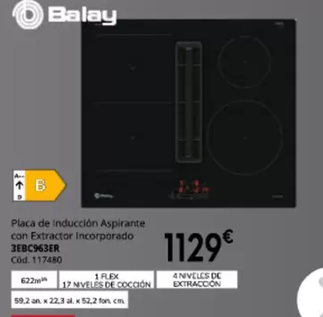 Balay - Placa De Induccion Aspirante Con Extractor Incorporado