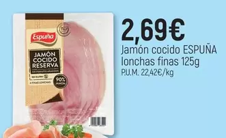 Espuña - Jamón Cocido Lonchas Finas