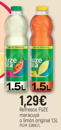 Fuze Tea - Refresco Maracuyá O Limón Original