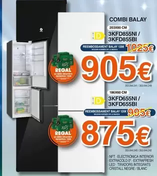Balay - Combi 3KFD855NI / 3KFD855BI, 3KFD655NI / 3KFD655BI