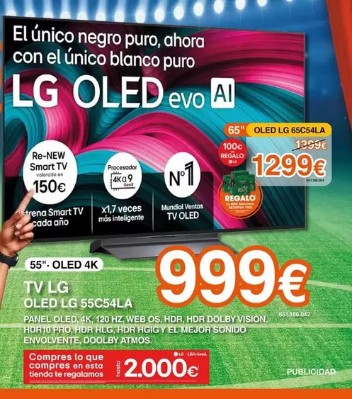 LG - TV OLED 55C54LA 55" 4K , 65" 65C54LA