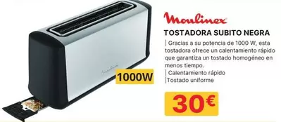 Moulinex - Tostadora Subito Negra