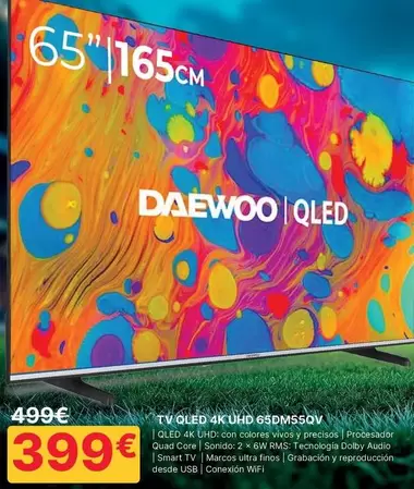 Daewoo - Tv Qled 4k Uhd 65dm58qv