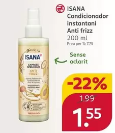 Isana - Condicionador Instantani Anti Frizz