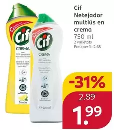 Cif - Netejador Multiús En Crema