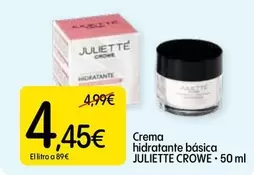 Juliette Crowe - Crema Hidratante Básica