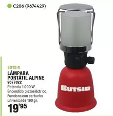 Butsir - Lampara Portatil Alpine