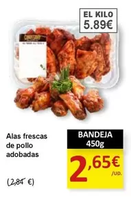 Alas Frescas De Pollo Adobadas