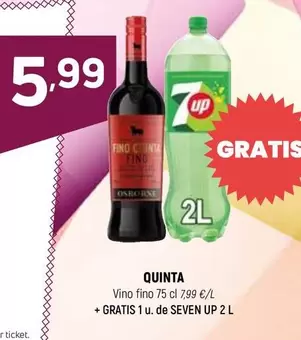 Osborne - Quinta Vino Fino + Gratis Seven Up