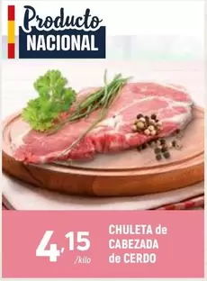 Chuleta De Cabezada De Cerdo