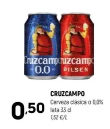 Cruzcampo - Cerveza Clásica O 0,0% Lata