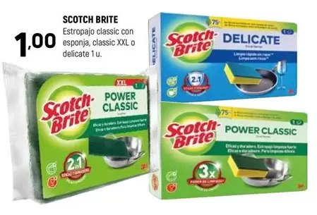 Scotch-Brite - Estropajo Classic Con Esfolia, Classic Xl O Delicate
