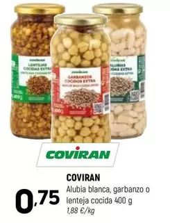Coviran - Alubia Blanca, Garbanzo O Lenteja Cocida