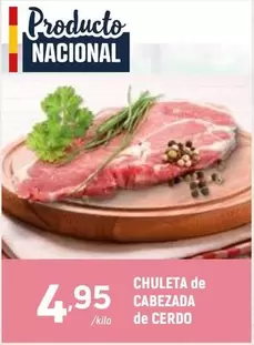 Chuleta De Cabezada De Cerdo