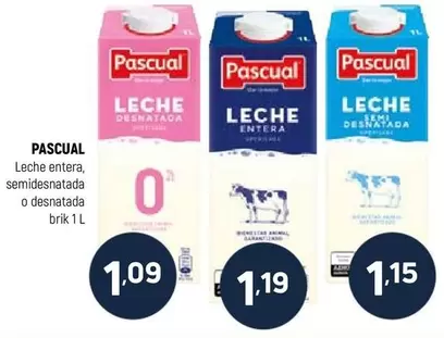 Pascual - Leche Entera, Semidesnatada O Desnatada