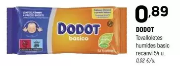 Dodot - Tovalloletes Humides Basic Recamim