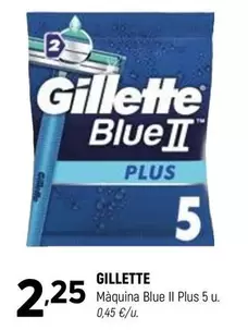 Gillette - Maquina Blue Ii Plus 5 U.