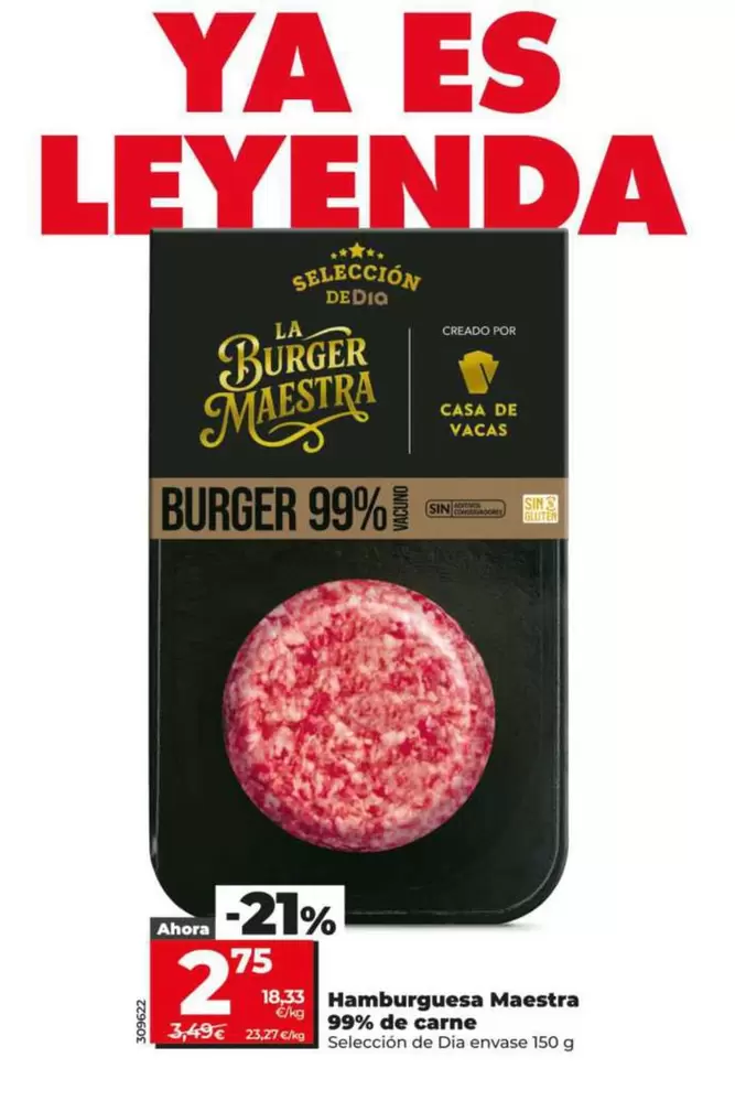 Seleccion De Dia - Hamburguesa Maestra 99% De Carne