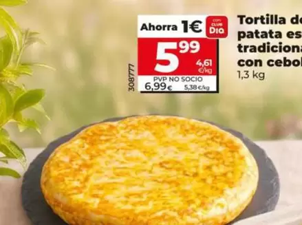 Tortilla De Patata Estilo Tradicional Con Cebolla 