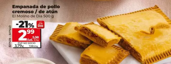 El Molino De Dia - Empanada De Pollo Cremoso / De Atún