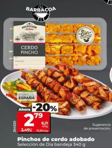 Seleccion De Dia - Pinchos De Cerdo Adobado 
