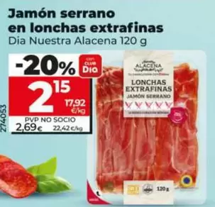 Dia Nuestra Alacena - Jamón Serrano En Lonchas Extrafinas