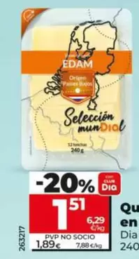 Dia Seleccion Mundial - Queso Edam En Lonchas