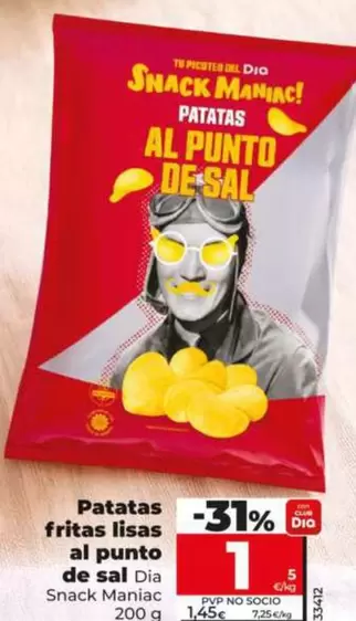 Dia Snack Maniac - Patatas Fritas Lisas Al Punto De Sal