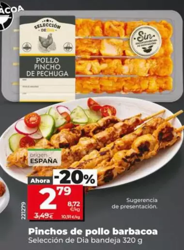 Dia - Pinchos De Pollo Barbacoa