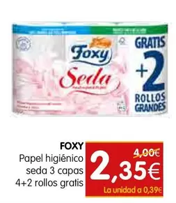 Foxy - Papel Higiénico Seda 3 Capas