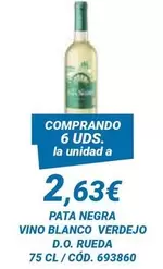 Pata Negra - Vino Blanco Verdejo D.O. Rueda
