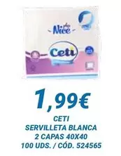 Ceti - Servilleta Blanca 