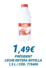 Président - Leche Entera Botella