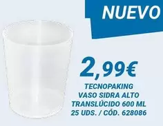 Tecnopaking - Vaso Sidra Alto Translúcido