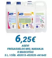 Asevi - Fregasuelos Mio, Naranja O Mascotas